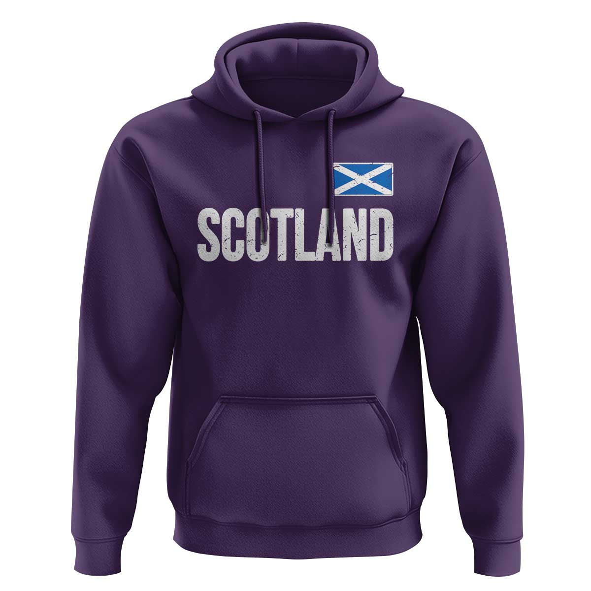 Scotland Saltire Flag Minimalist Athletic College Style Hoodie