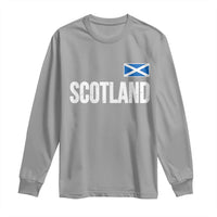 Scotland Saltire Flag Minimalist Athletic College Style Long Sleeve Shirt