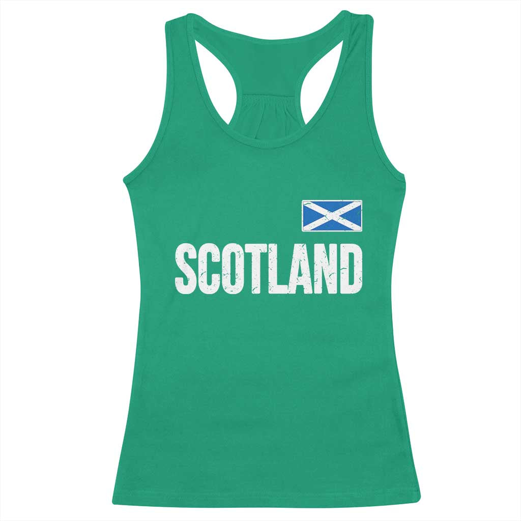 Scotland Saltire Flag Minimalist Athletic College Style Racerback Tank Top