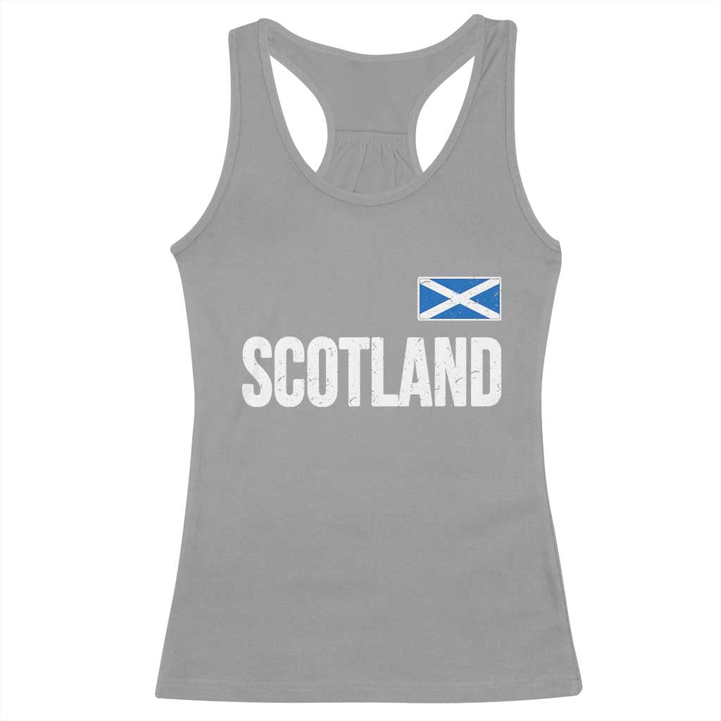 Scotland Saltire Flag Minimalist Athletic College Style Racerback Tank Top
