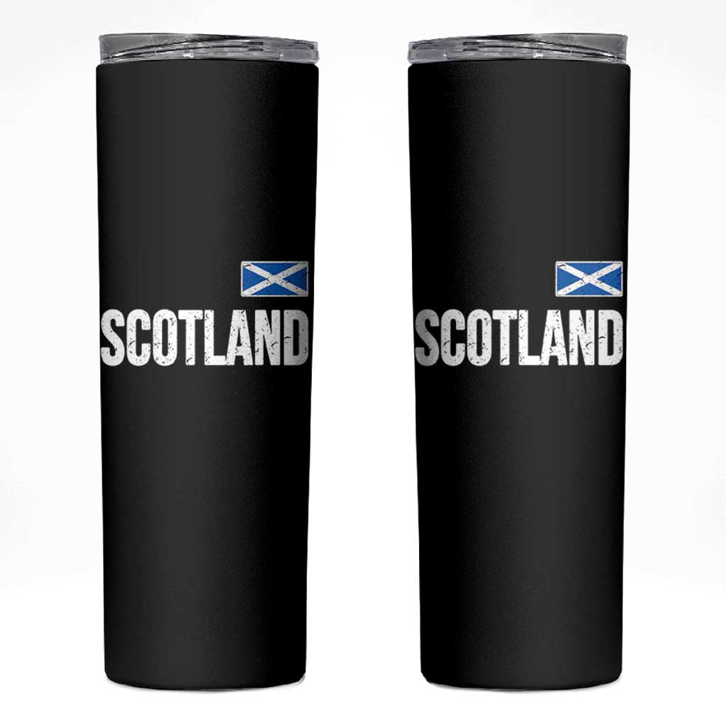 Scotland Saltire Flag Minimalist Athletic College Style Skinny Tumbler
