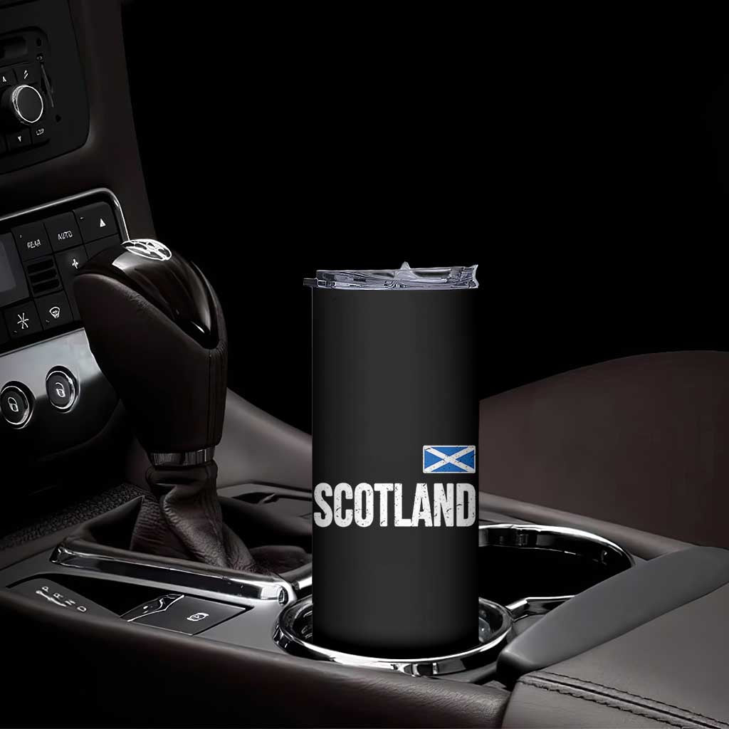 Scotland Saltire Flag Minimalist Athletic College Style Skinny Tumbler