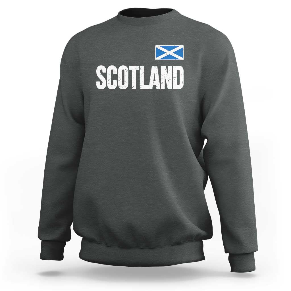 Scotland Saltire Flag Minimalist Athletic College Style Sweatshirt