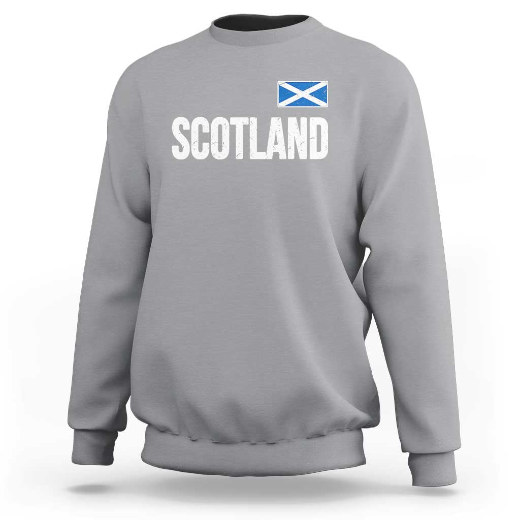 Scotland Saltire Flag Minimalist Athletic College Style Sweatshirt