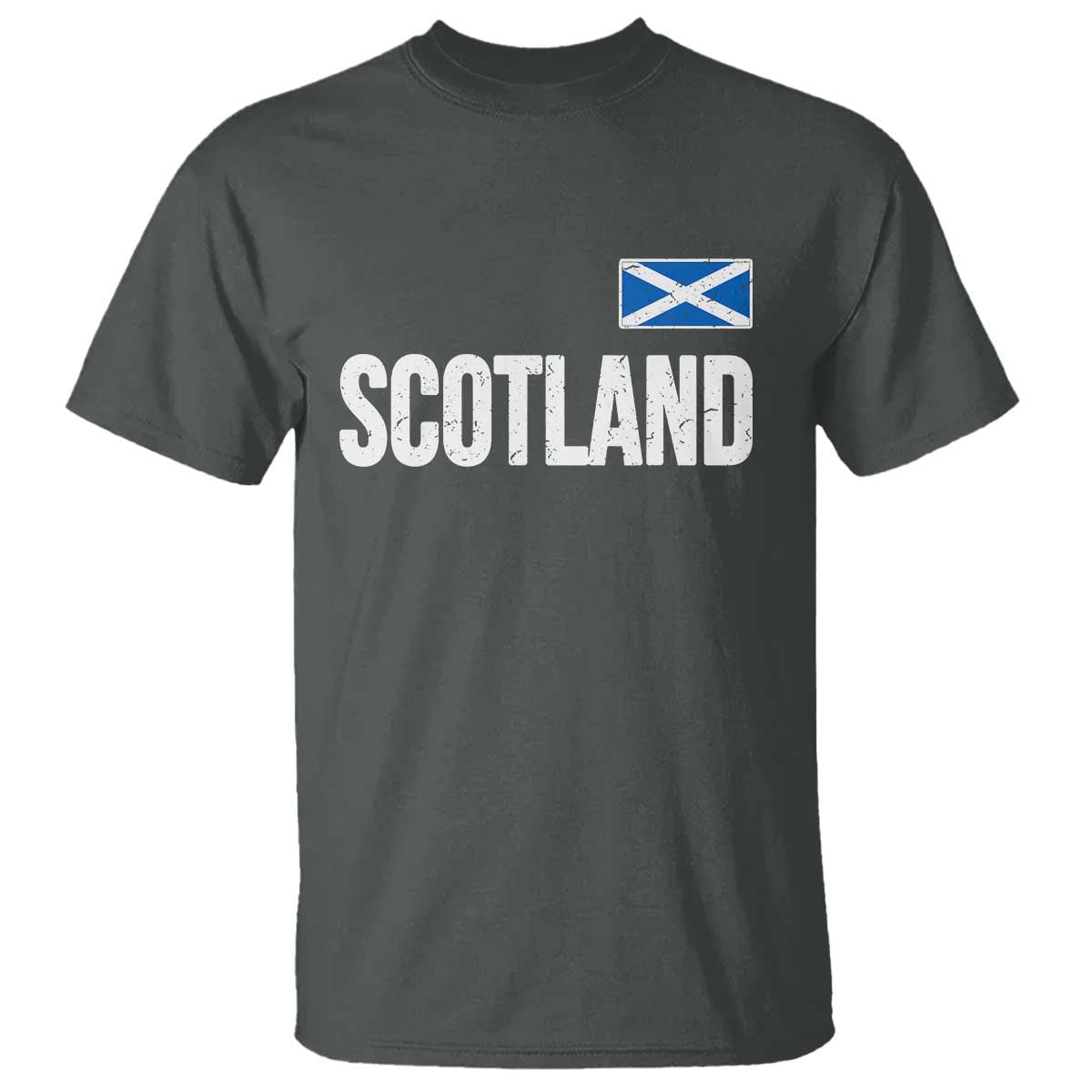 Scotland Saltire Flag Minimalist Athletic College Style T Shirt