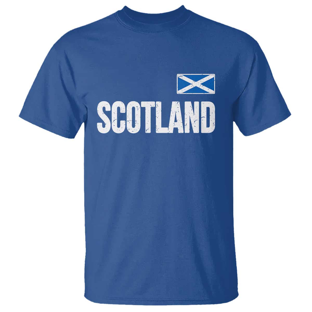 Scotland Saltire Flag Minimalist Athletic College Style T Shirt
