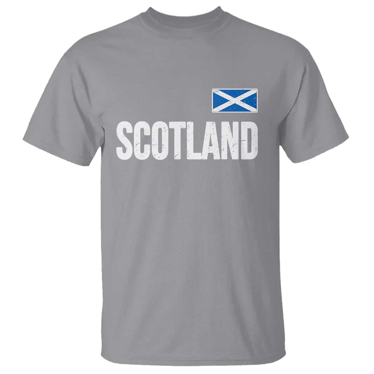 Scotland Saltire Flag Minimalist Athletic College Style T Shirt