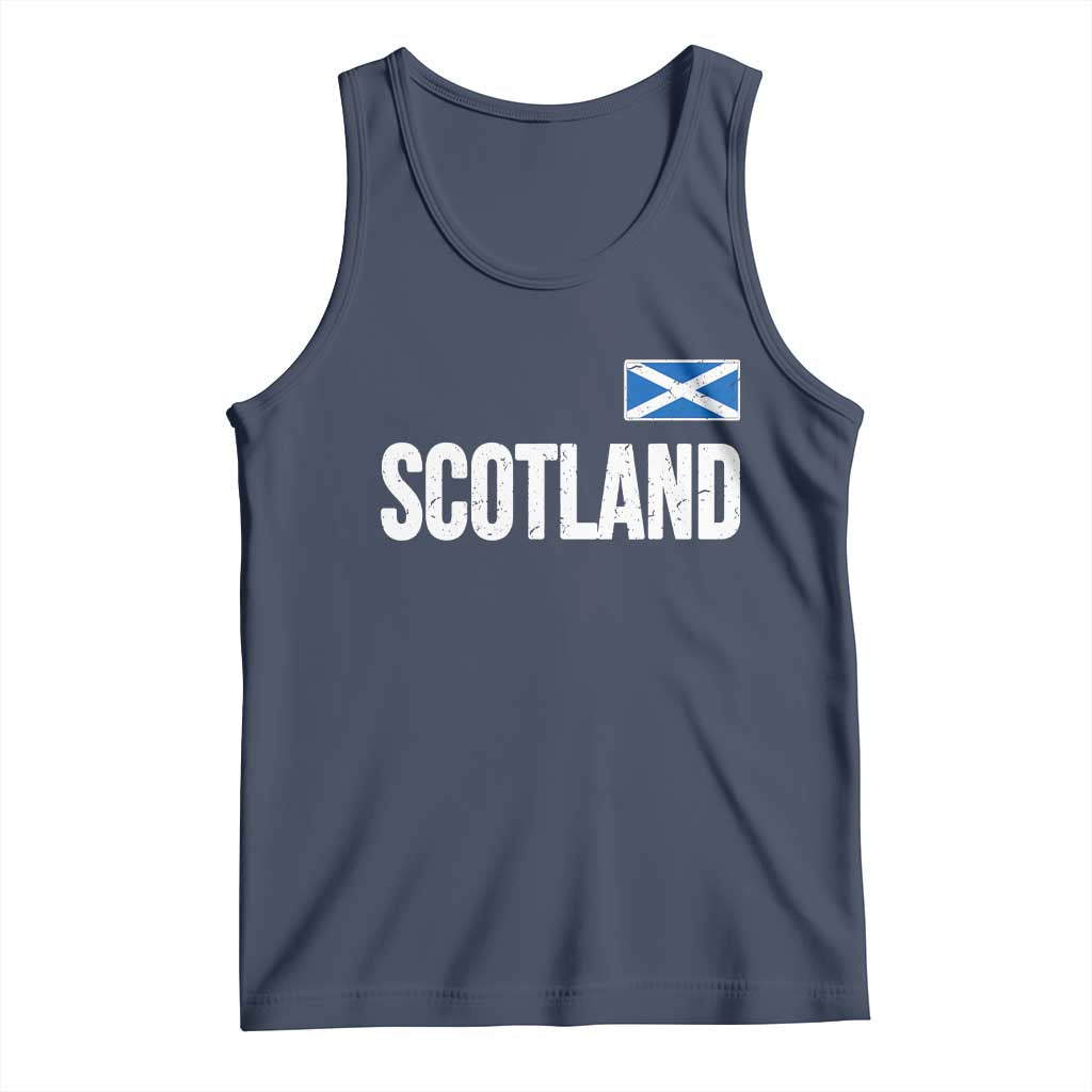 Scotland Saltire Flag Minimalist Athletic College Style Tank Top