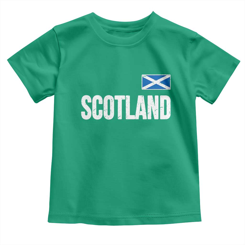 Scotland Saltire Flag Minimalist Athletic College Style Toddler T Shirt