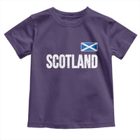 Scotland Saltire Flag Minimalist Athletic College Style Toddler T Shirt