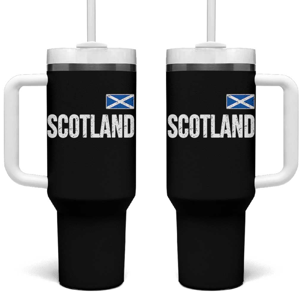Scotland Saltire Flag Minimalist Athletic College Style Tumbler With Handle