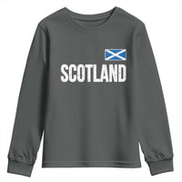 Scotland Saltire Flag Minimalist Athletic College Style Youth Sweatshirt