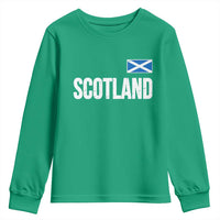 Scotland Saltire Flag Minimalist Athletic College Style Youth Sweatshirt