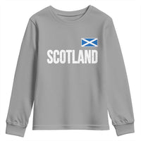 Scotland Saltire Flag Minimalist Athletic College Style Youth Sweatshirt