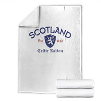Scotland Celtic Nation Est 843 Throw Blanket Lion Rampant Shield Patriotic Scottish Heritage