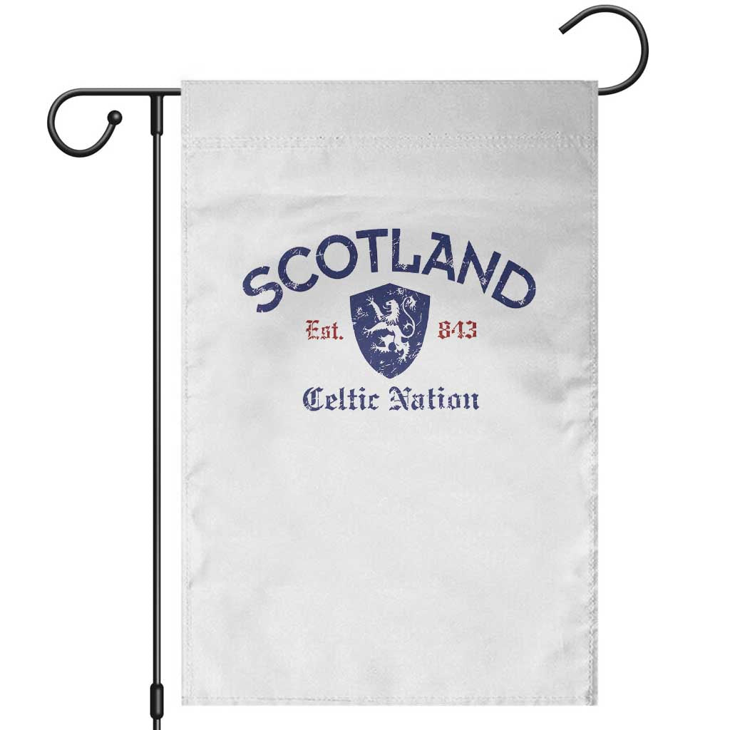 Scotland Celtic Nation Est 843 Garden Flag Lion Rampant Shield Patriotic Scottish Heritage