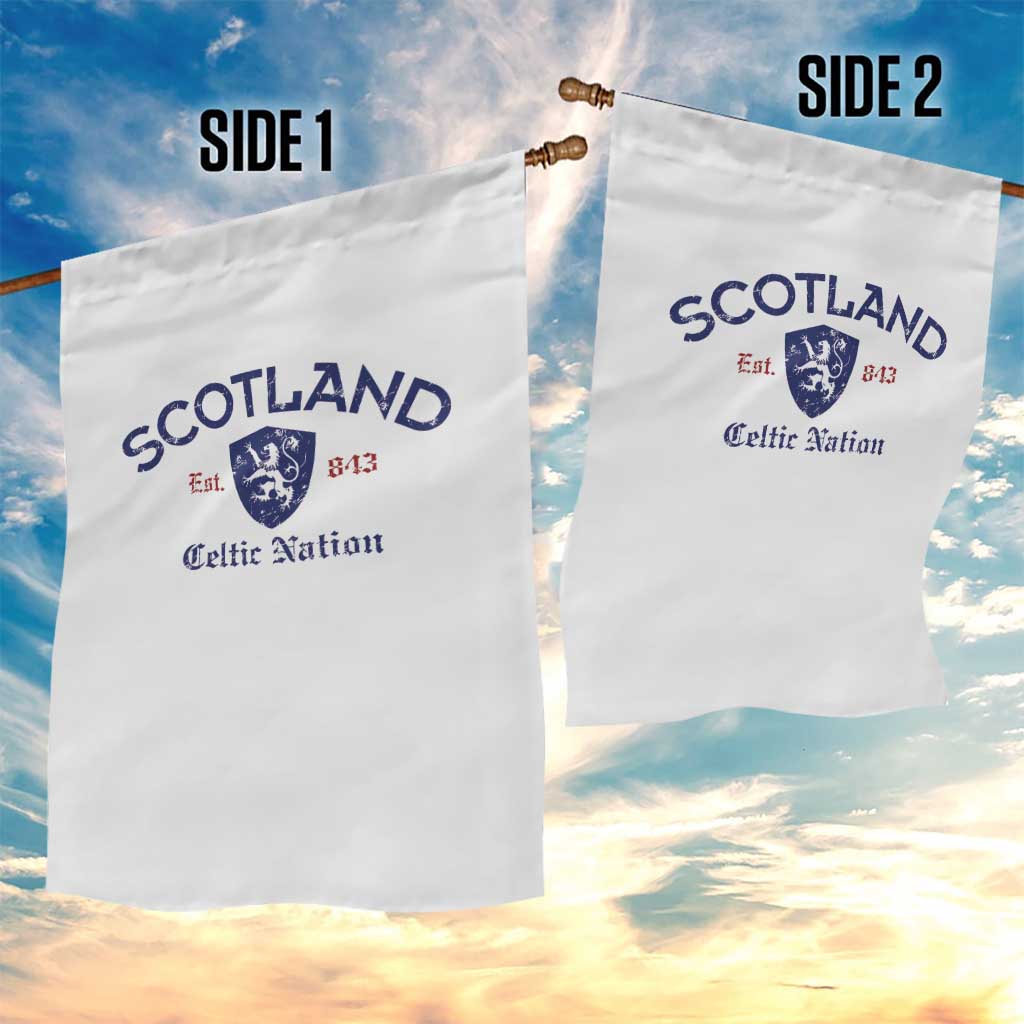 Scotland Celtic Nation Est 843 Garden Flag Lion Rampant Shield Patriotic Scottish Heritage