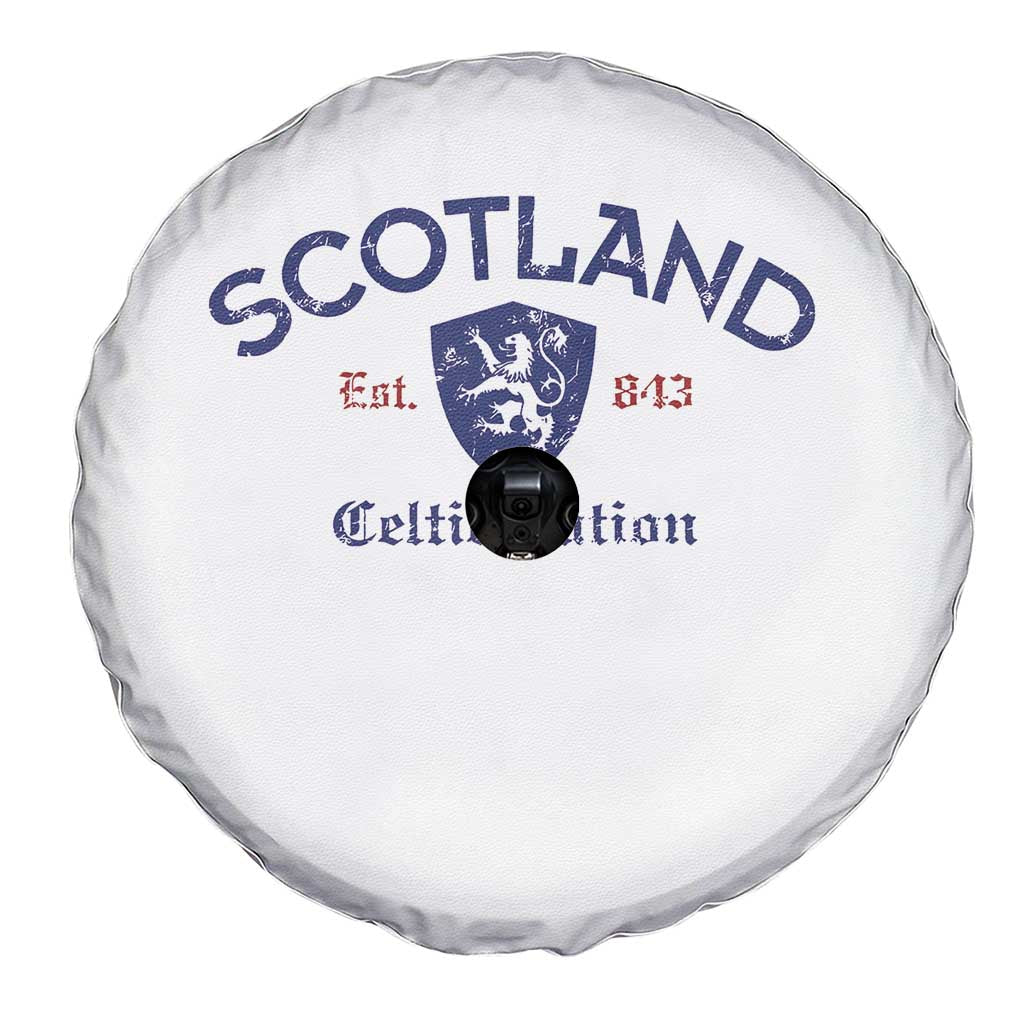 Scotland Celtic Nation Est 843 Spare Tire Cover Lion Rampant Shield Patriotic Scottish Heritage