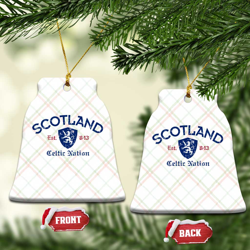 Scotland Celtic Nation Est 843 Ceramic Ornament Lion Rampant Shield Patriotic Scottish Heritage