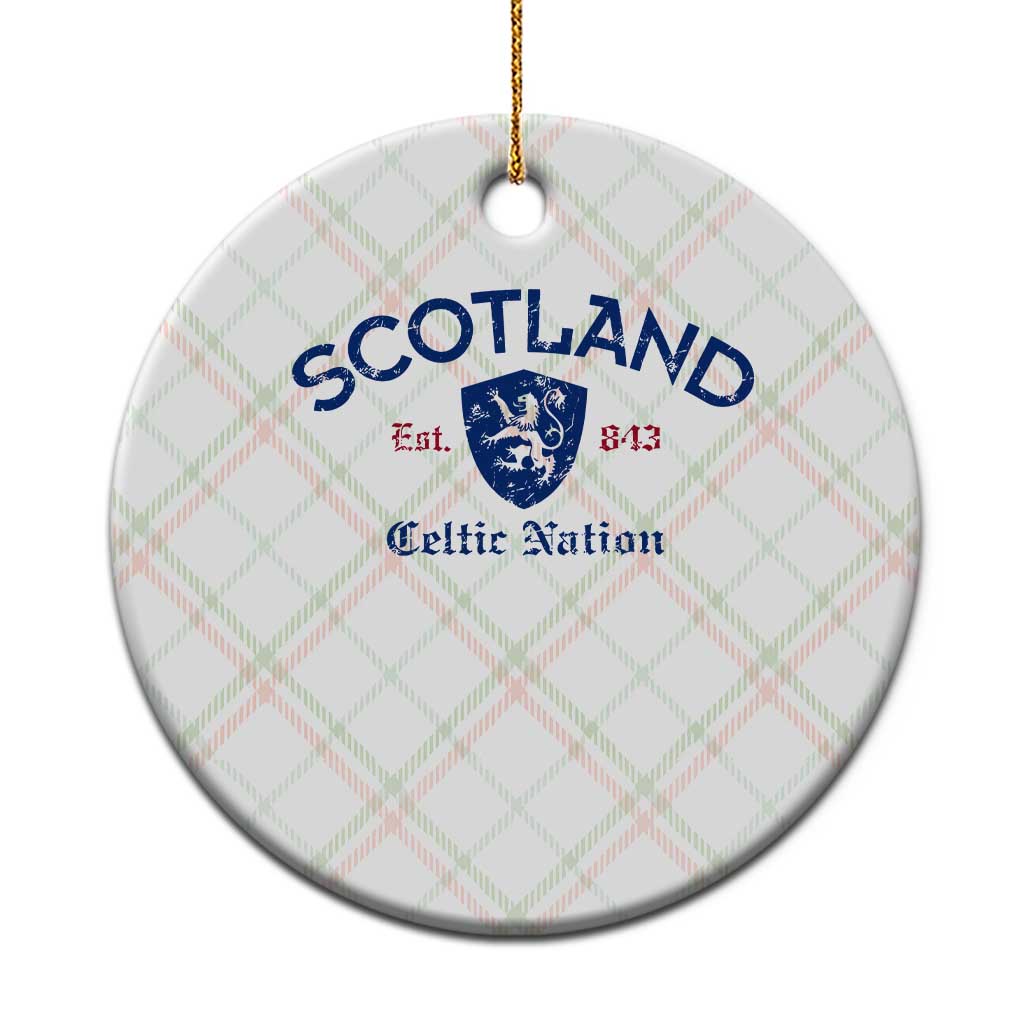 Scotland Celtic Nation Est 843 Ceramic Ornament Lion Rampant Shield Patriotic Scottish Heritage