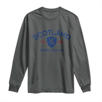 Scotland Celtic Nation Est 843 Long Sleeve Shirt Lion Rampant Shield Patriotic Scottish Heritage