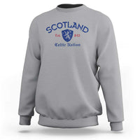 Scotland Celtic Nation Est 843 Sweatshirt Lion Rampant Shield Patriotic Scottish Heritage