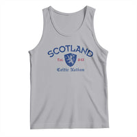 Scotland Celtic Nation Est 843 Tank Top Lion Rampant Shield Patriotic Scottish Heritage