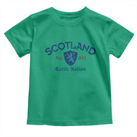 Scotland Celtic Nation Est 843 Toddler T Shirt Lion Rampant Shield Patriotic Scottish Heritage