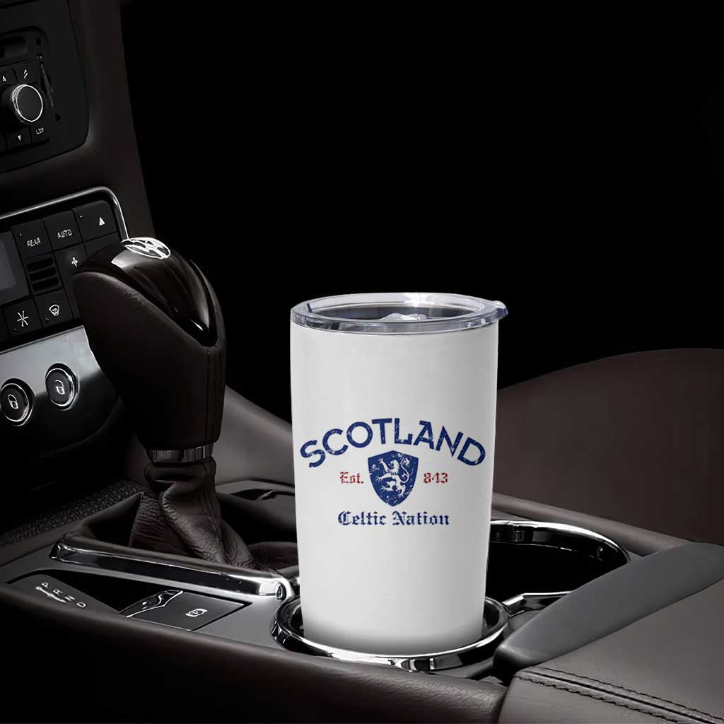 Scotland Celtic Nation Est 843 Tumbler Cup Lion Rampant Shield Patriotic Scottish Heritage