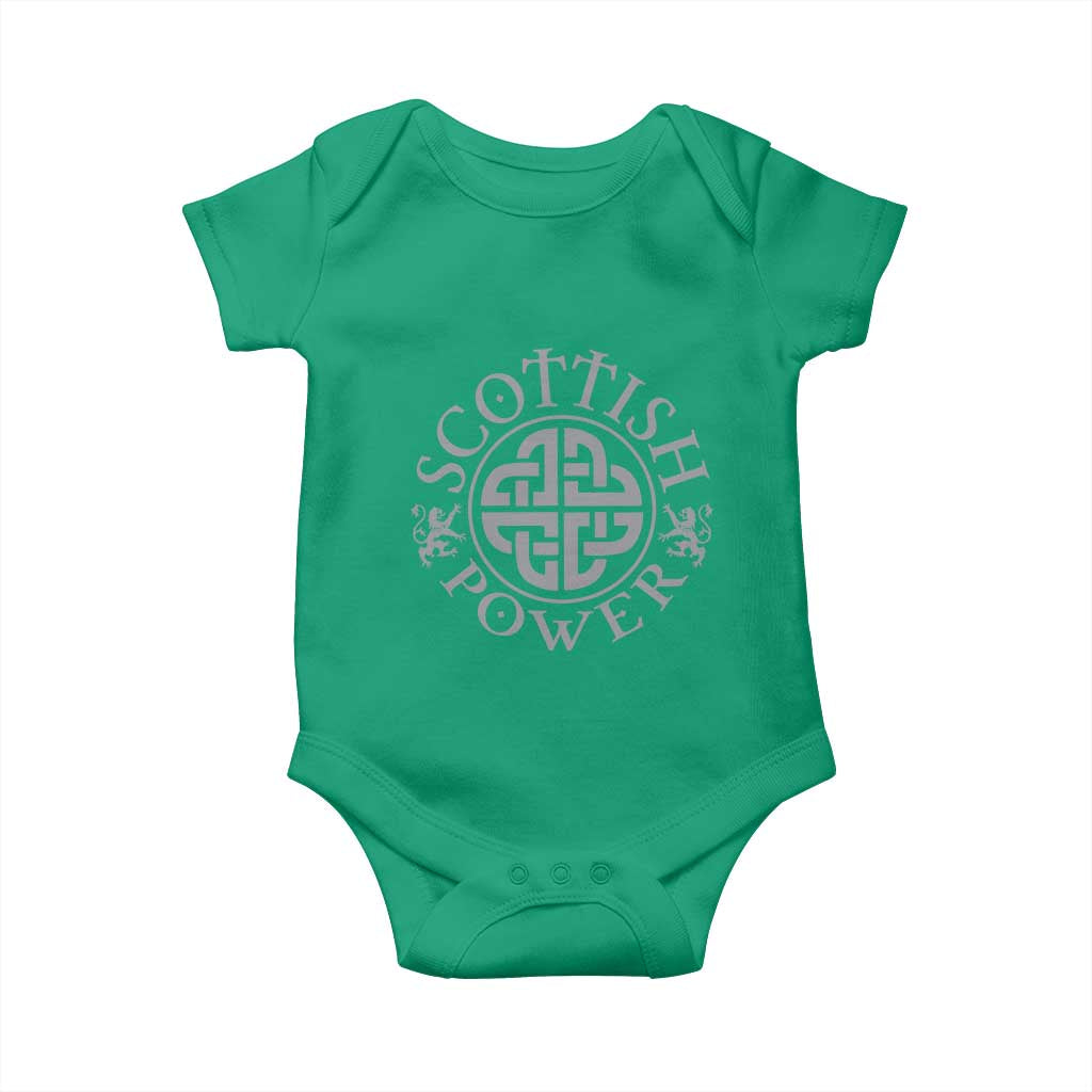 Scottish Power Celtic Knotwork Shield Emblem Baby Onesie Traditional Tribal Heritage Scottish Pride