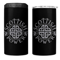 Scottish Power Celtic Knotwork Shield Emblem 4 in 1 Can Cooler Tumbler Traditional Tribal Heritage Scottish Pride
