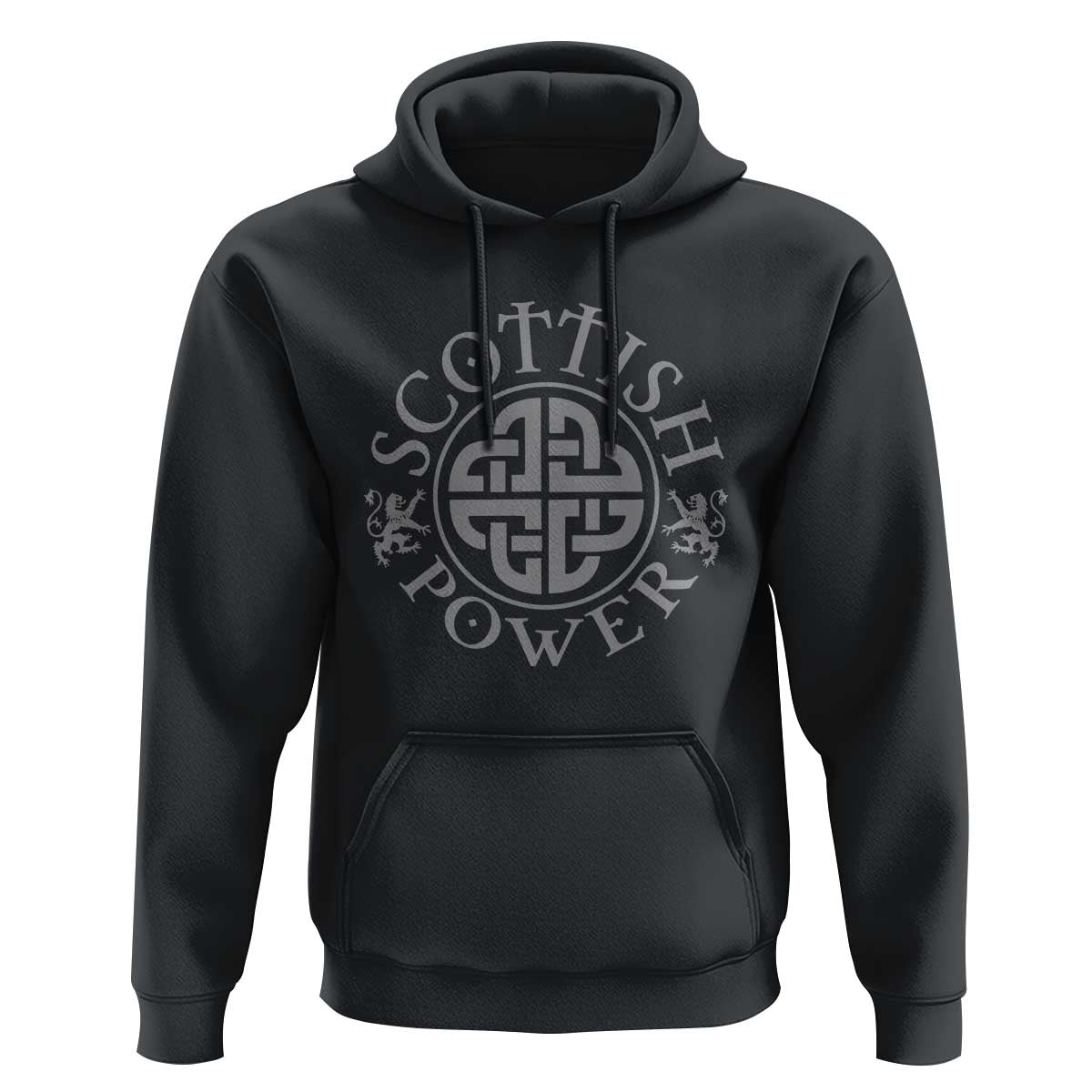 Scottish Power Celtic Knotwork Shield Emblem Hoodie Traditional Tribal Heritage Scottish Pride