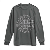 Scottish Power Celtic Knotwork Shield Emblem Long Sleeve Shirt Traditional Tribal Heritage Scottish Pride