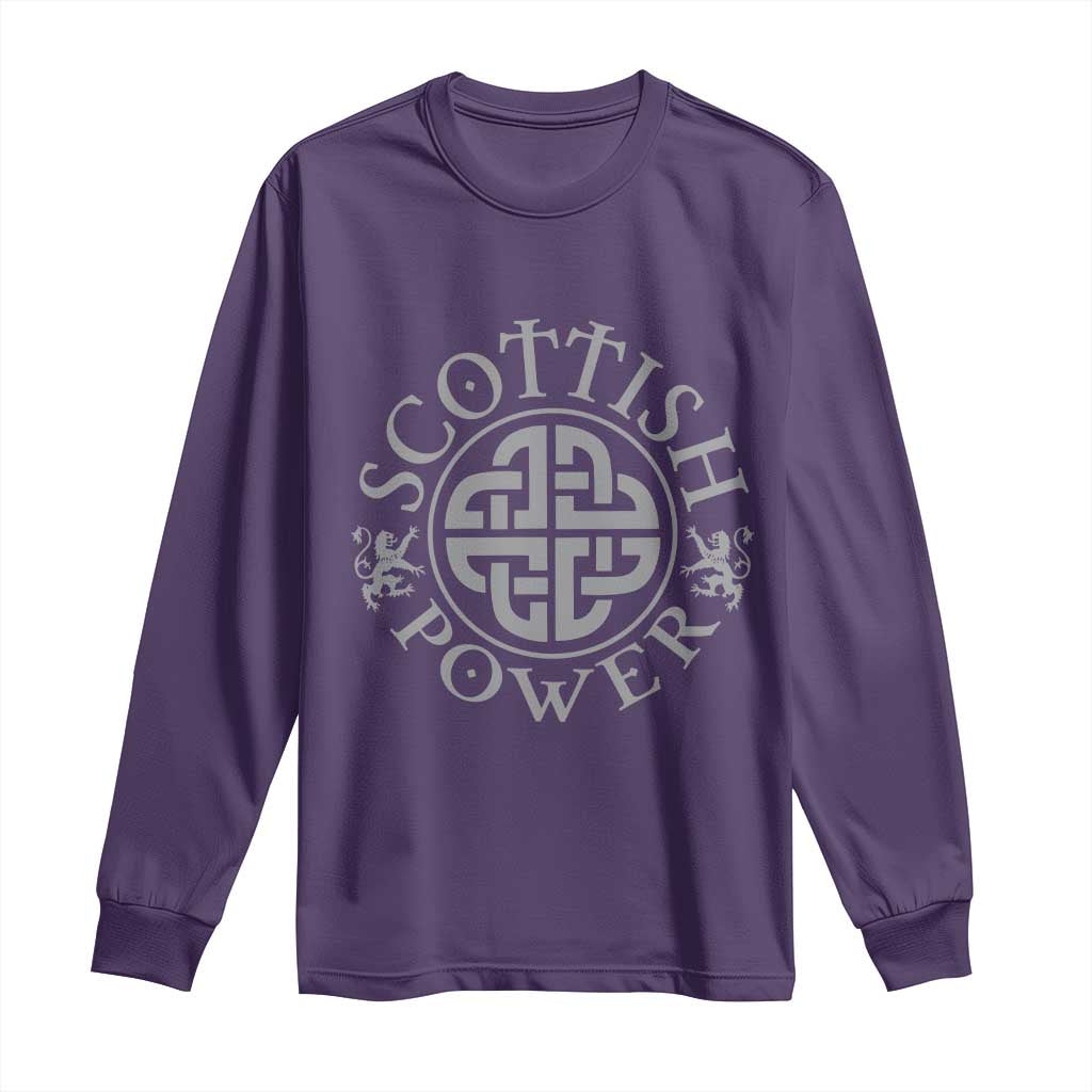 Scottish Power Celtic Knotwork Shield Emblem Long Sleeve Shirt Traditional Tribal Heritage Scottish Pride