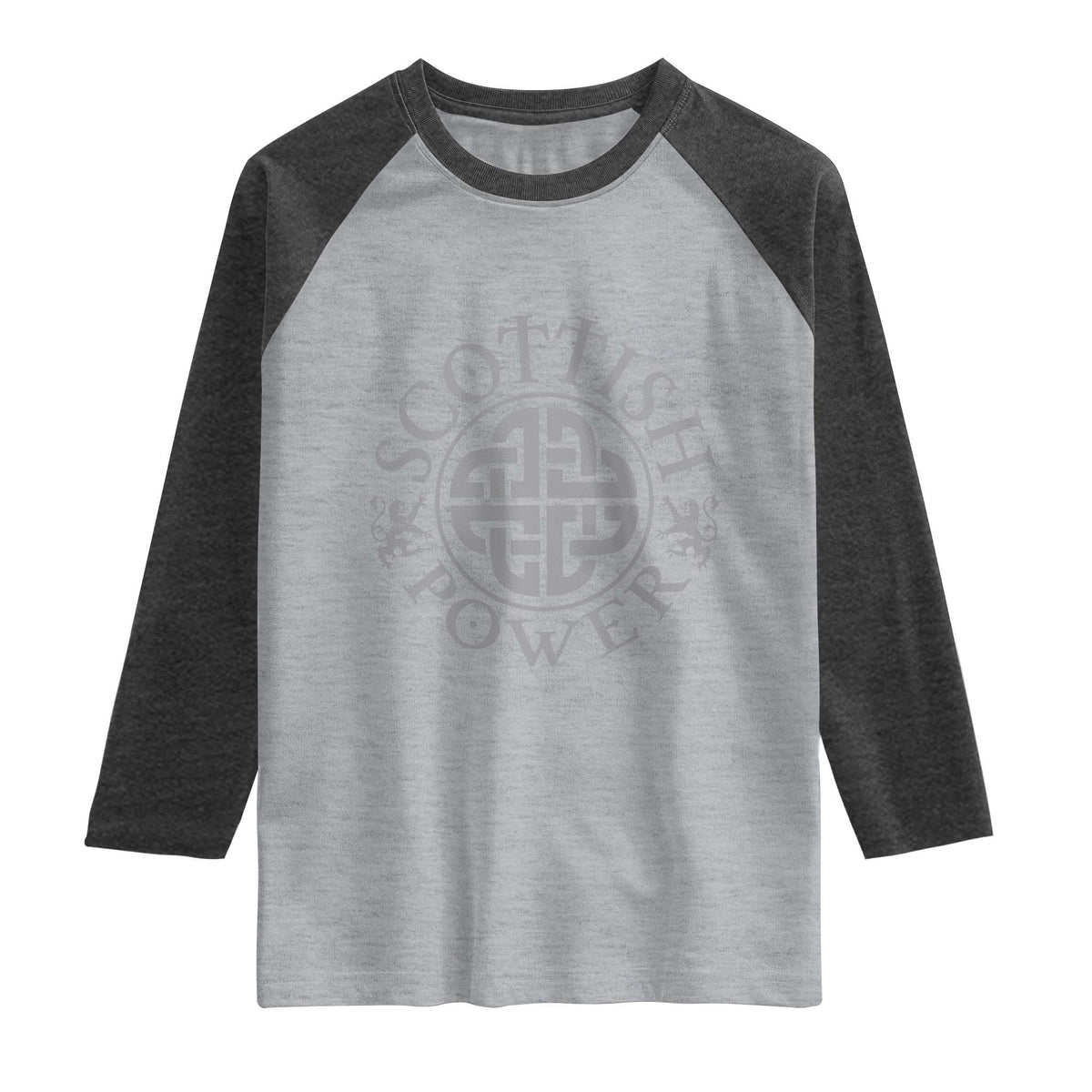 Scottish Power Celtic Knotwork Shield Emblem Raglan Shirt Traditional Tribal Heritage Scottish Pride