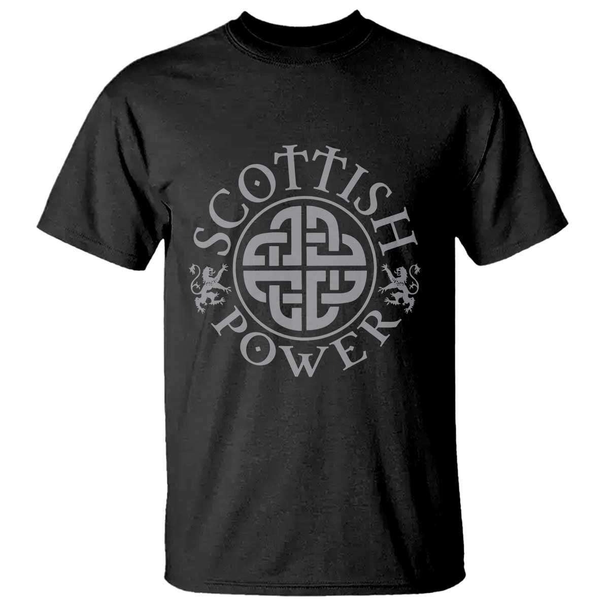 Scottish Power Celtic Knotwork Shield Emblem T Shirt Traditional Tribal Heritage Scottish Pride