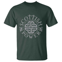 Scottish Power Celtic Knotwork Shield Emblem T Shirt Traditional Tribal Heritage Scottish Pride