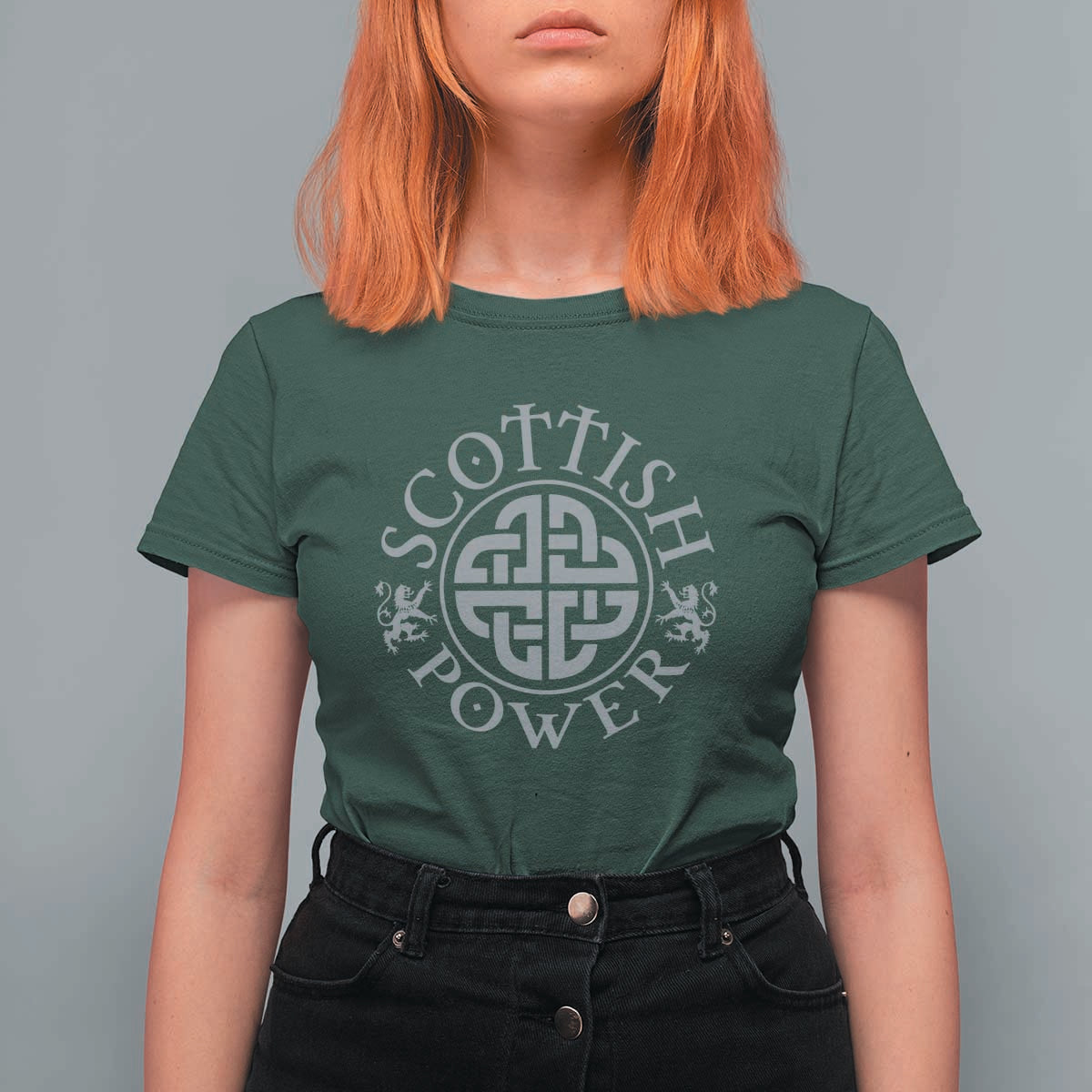 Scottish Power Celtic Knotwork Shield Emblem T Shirt For Women Traditional Tribal Heritage Scottish Pride
