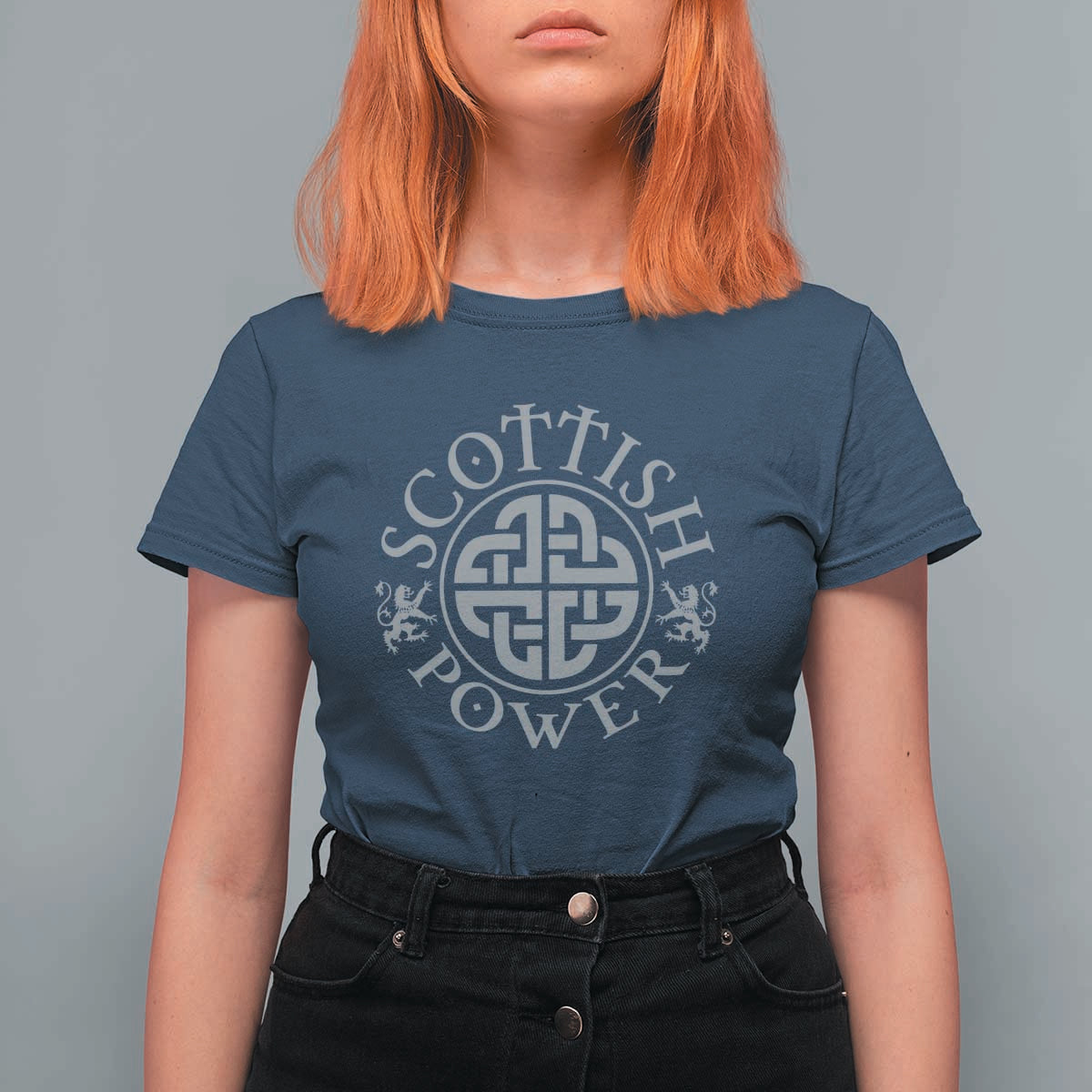 Scottish Power Celtic Knotwork Shield Emblem T Shirt For Women Traditional Tribal Heritage Scottish Pride