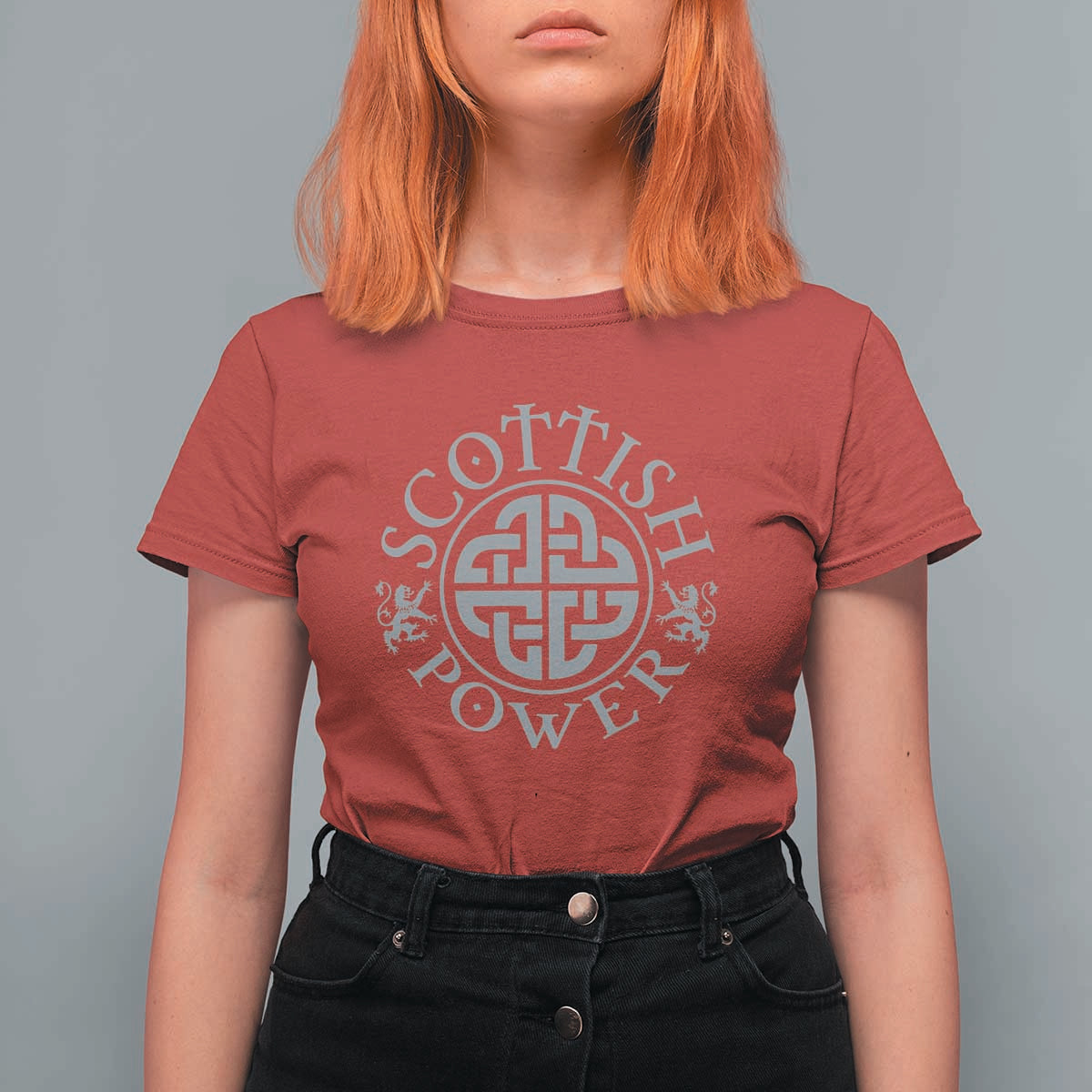 Scottish Power Celtic Knotwork Shield Emblem T Shirt For Women Traditional Tribal Heritage Scottish Pride
