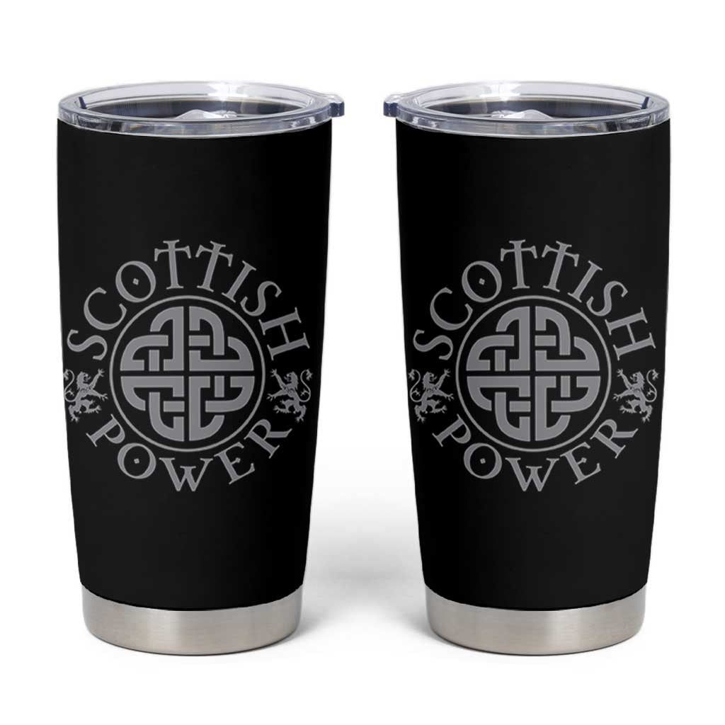 Scottish Power Celtic Knotwork Shield Emblem Tumbler Cup Traditional Tribal Heritage Scottish Pride