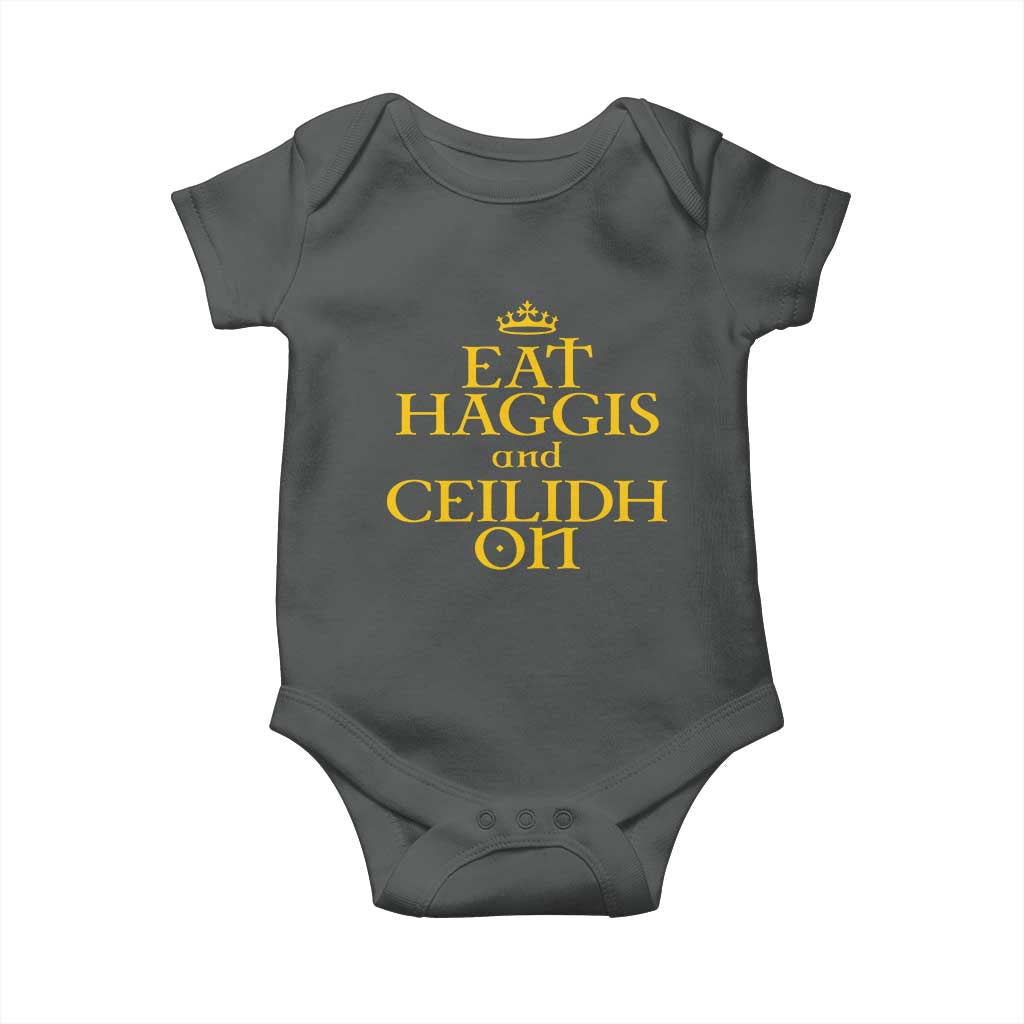 Eat Haggis and Ceilidh On Scotland Things Baby Onesie Funny Scottish Culture Heritage Pride