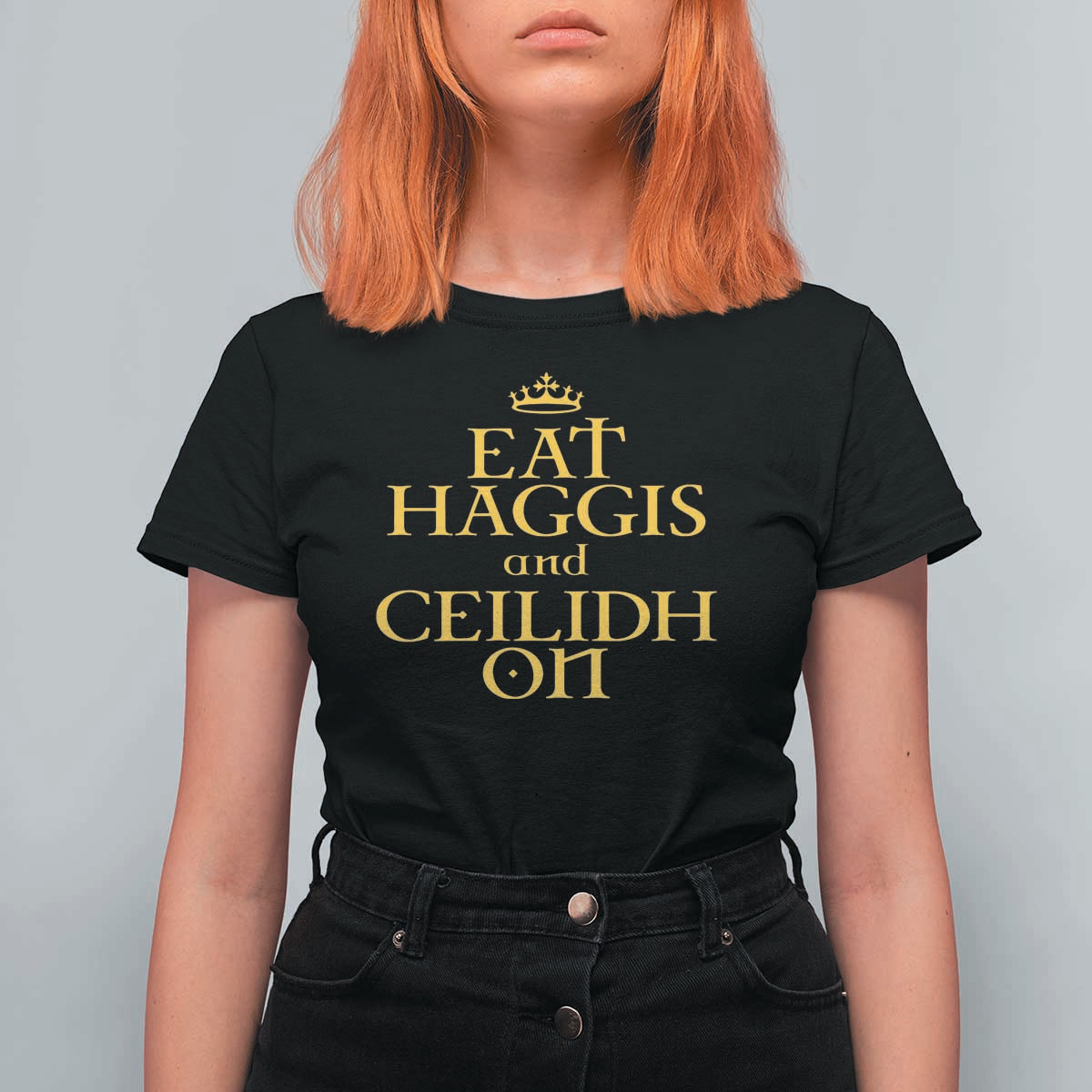 Eat Haggis and Ceilidh On Scotland Things T Shirt For Women Funny Scottish Culture Heritage Pride