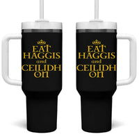 Eat Haggis and Ceilidh On Scotland Things Tumbler With Handle Funny Scottish Culture Heritage Pride