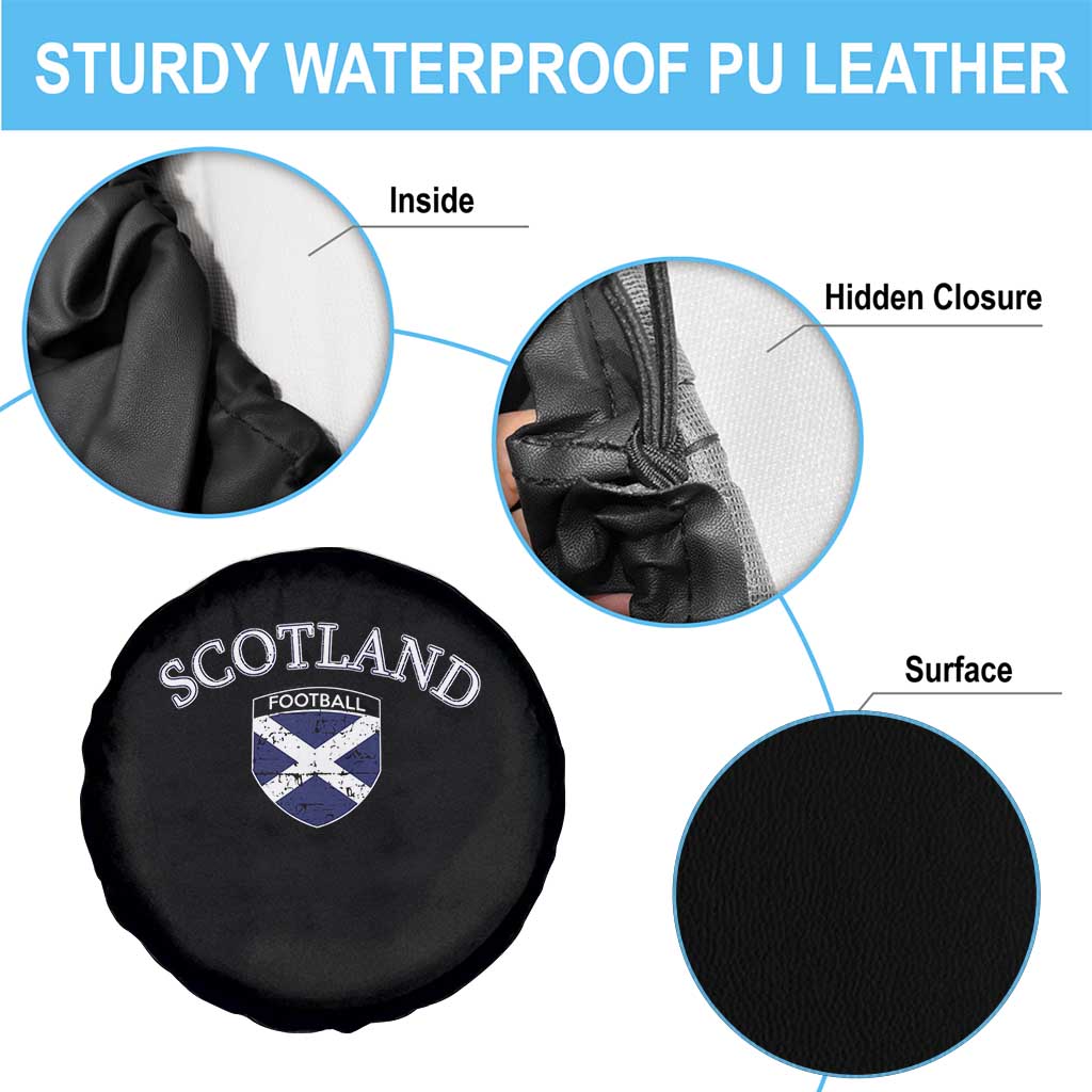 Scotland Football Distressed Shield Saltire Flag Spare Tire Cover Game Day Sports Soccer Fans