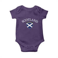 Scotland Football Distressed Shield Saltire Flag Baby Onesie Game Day Sports Soccer Fans