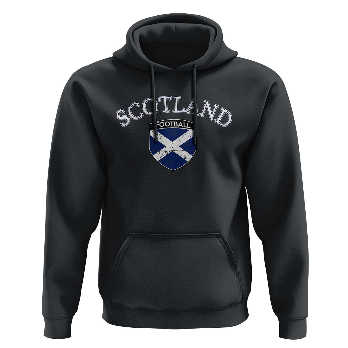 Scotland Football Distressed Shield Saltire Flag Hoodie Game Day Sports Soccer Fans