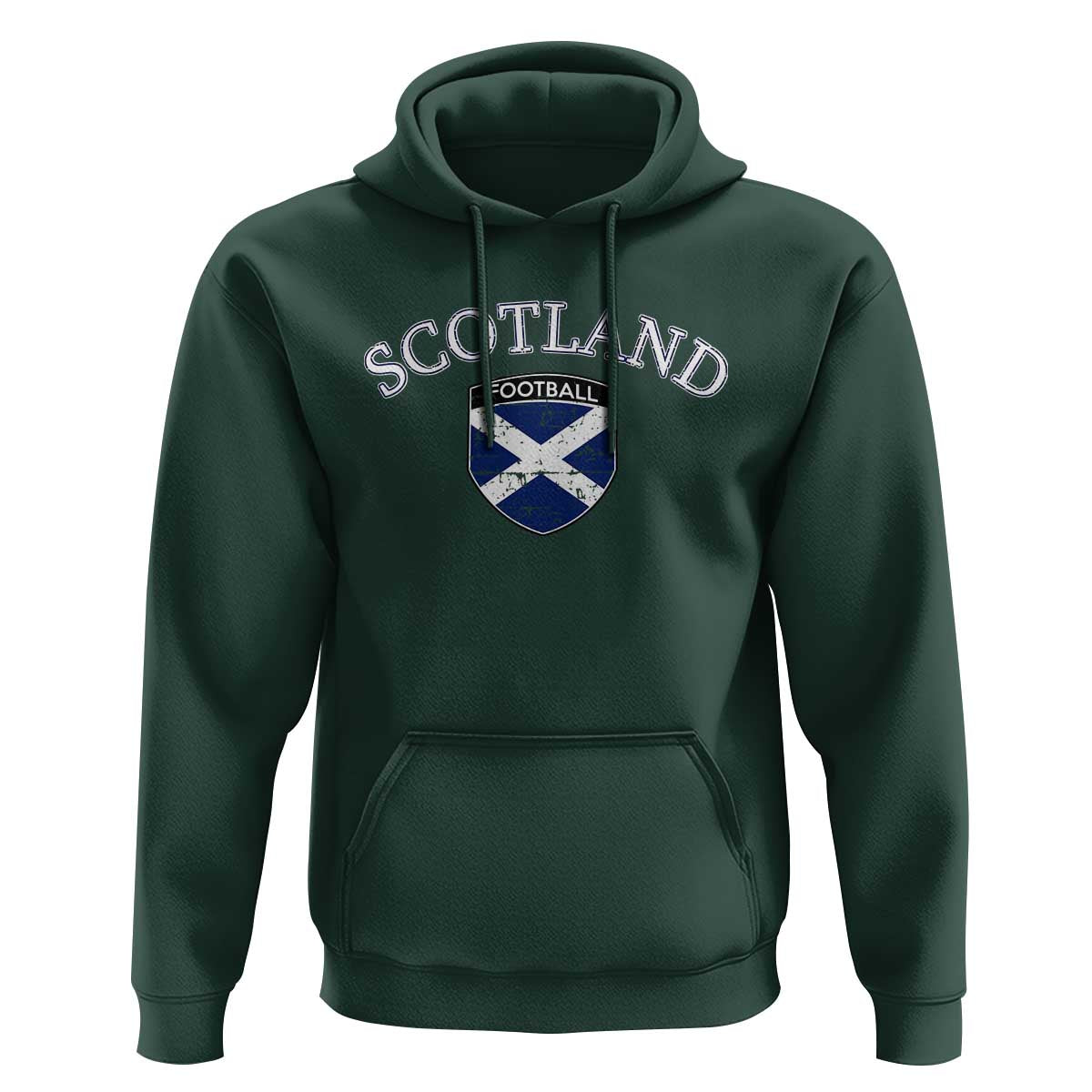 Scotland Football Distressed Shield Saltire Flag Hoodie Game Day Sports Soccer Fans