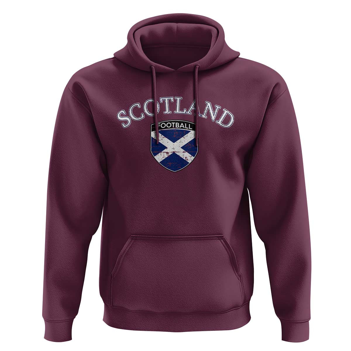 Scotland Football Distressed Shield Saltire Flag Hoodie Game Day Sports Soccer Fans