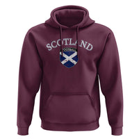 Scotland Football Distressed Shield Saltire Flag Hoodie Game Day Sports Soccer Fans